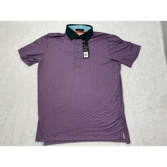 Greyson Purple Performance Polo Shirt - Picture 1 of 5